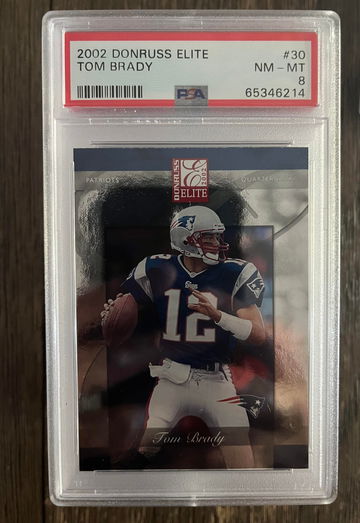 2002 Donruss Elite Brady PSA 8