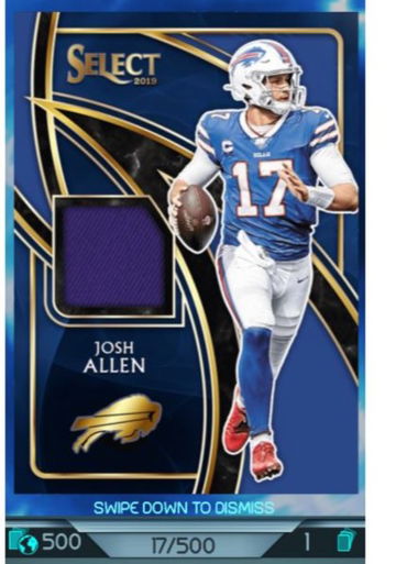 2019 Select Panini Blizt Josh Allen /500