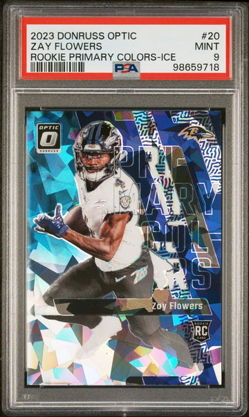 2023 Panini Donruss Optic Rookie Primary Colors Ice Zay Flowers #20 RC PSA 9