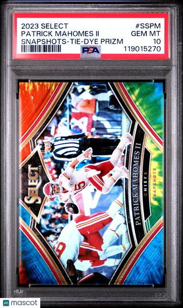 2023 Panini Select Snapshots Patrick Mahomes II #SSPM Tie Dye Prizm PSA 10