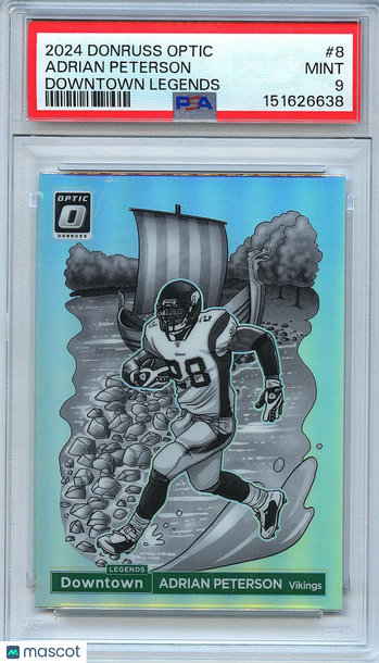 2024 Panini Donruss Optic Adrian Peterson #8 [Base] Insert PSA 9