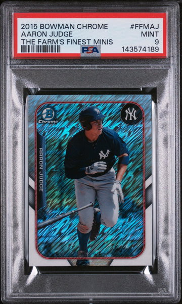 2015 Bowman Chrome Farm's Finest Mini Aaron Judge #FFMAJ PSA 9
