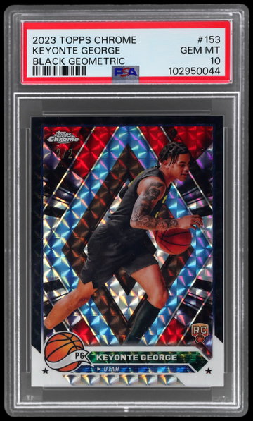 2023 Topps Chrome Keyonte George Black Geometric Refractor PSA 10