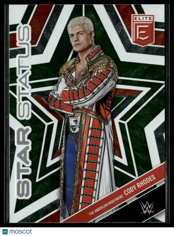 2023 Donruss Elite WWE The American Nightmare" Cody Rhodes #15 Star Status Green