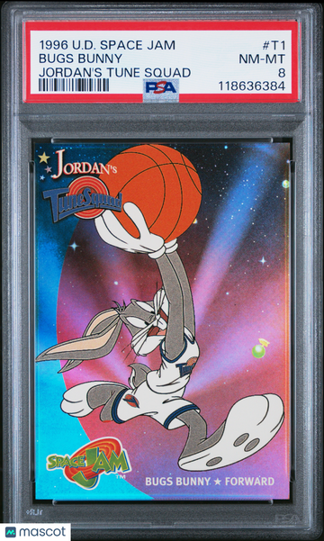 1996 Upper Deck Space Jam Jordan's Tune Squad Bugs Bunny #T1 PSA 8