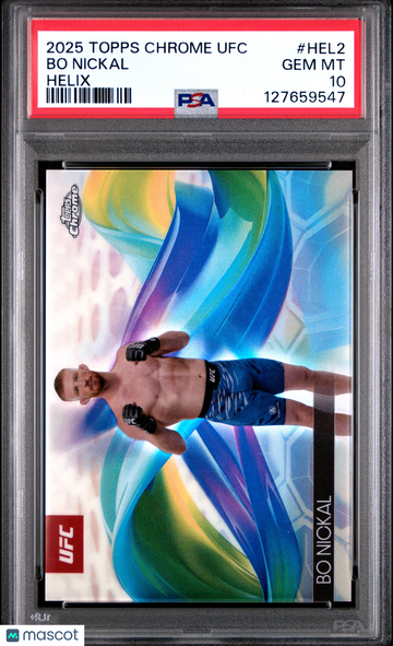 2025 Topps Chrome UFC Helix Bo Nickal #HEL-2 SSP PSA 10