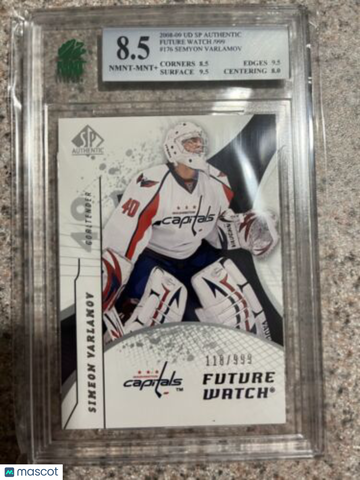 2008-09 SP Authentic Semyon Varlamov Rookie MNT 8.5