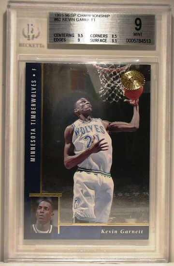 1995-96 SP Championship #62 Kevin Garnett (ROOKIE) BGS 9 MINT