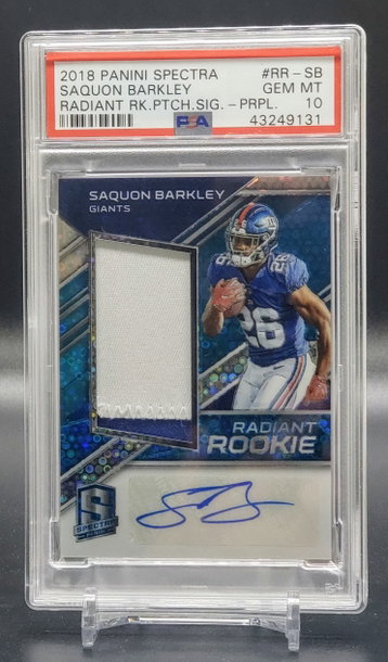 Saquon Barkley 20/30  PSA POP 1, Only PSA 10 in existence.  2 Color Patch