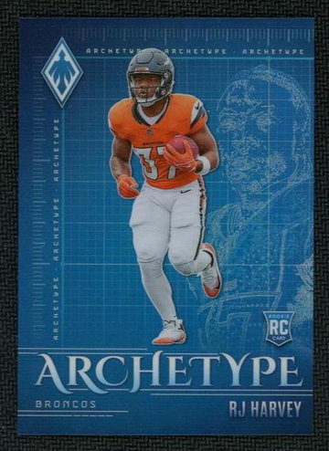 2023 Panini Phoenix 6 RJ Harvey Archetype Rookie Broncos