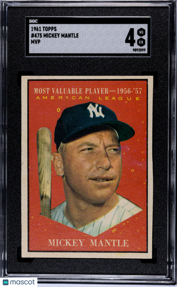 1961 Topps Mickey Mantle #475 MVP SGC 4