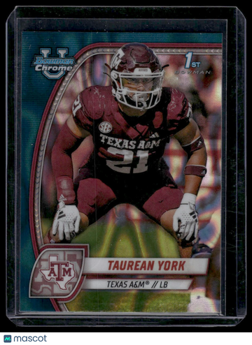 2024 Bowman University Chrome Taurean York #168 Pink Lava Refractor
