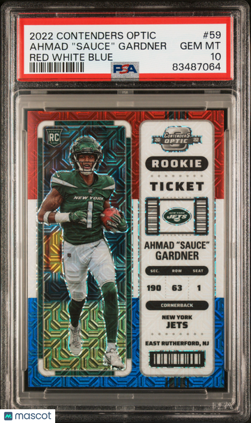 2022 Panini Contenders Optic Sauce Gardner #59 Red White Blue PSA 10