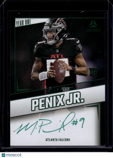 2024 Panini Luminance Year One Michael Penix Jr. #YOS-MPJ Green Ink RC
