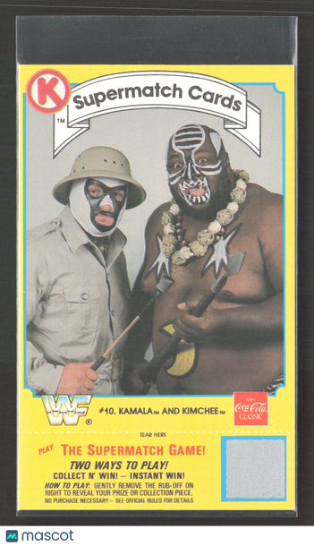 1987 Circle K WWF Supermatch Cards Kimchee Kamala #10