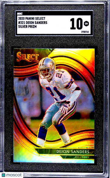 2020 Panini Select Deion Sanders #321 Silver Prizm Parallel/Variety Base Set SGC 10