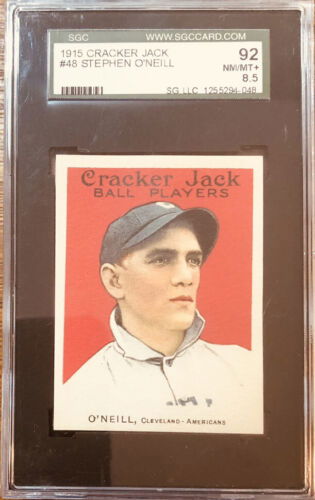 1915 Cracker Jack #48 Stephen O'Neill  SGC 92 8.5 NrMt Mt plus