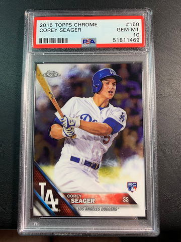 Corey Seager 2016 Topps Chrome Rookie PSA 10