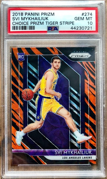SVI MYKAILIUK 2018-2019 Panini Prizm Choice Tiger Stripe PSA Gem
