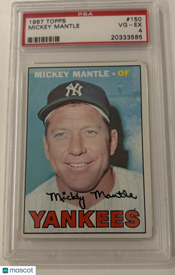 1967 Topps Mickey Mantle #150 PSA 4