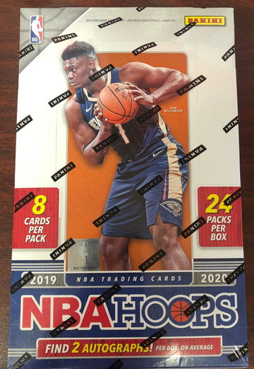 2019-20 PANINI NBA HOOPS HOBBY BOX "SHIPS FROM CANADA"