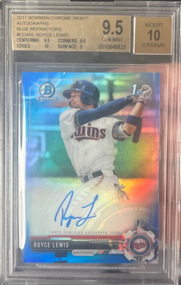 2017 Bowman Chrome Draft Royce Lewis auto /150
