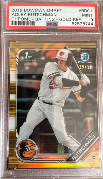 2019 Bowman Chrome Draft Adley Rutschman BDC -1 Gold PSA9