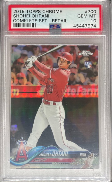 PSA 10 2018 Topps Chrome Shohei Ohtani Complete Set - Retail #700