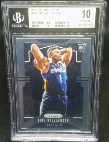 Zion Williamson 2019-20 Panini Prizm RC Rookie # 248 Graded BGS 10 Pristine