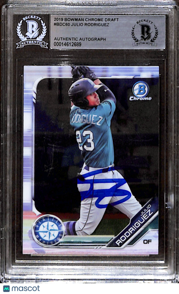 2019 Bowman Chrome Draft Julio Rodriguez #BDC60 BGS Authentic