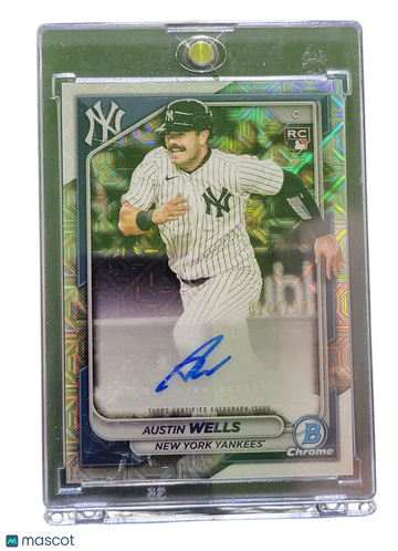 2024 Topps Bowman Chrome Austin Wells #CRA-AW Mojo Refractor /150 RC