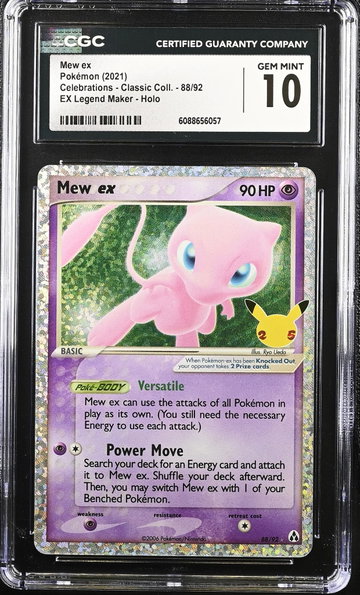 2021 Pokemon #88/92 Mew ex Celebrations - Classic Coll. CGC 10