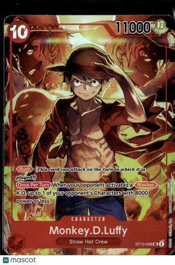 Monkey.D.Luffy 2023 Piece Card Game ST-10 Ultimate Deck Three Captains Holo SR Super Rare #ST10-006