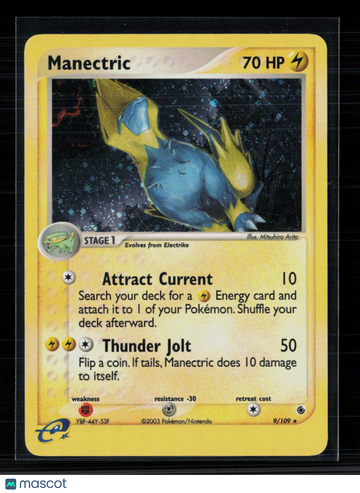 2003 EX Ruby & Sapphire Manectric Holo Rare #9/109