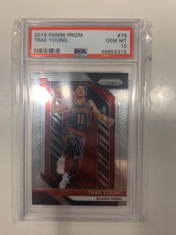2018 Trae Young Panini Prizm Base PSA 10 
