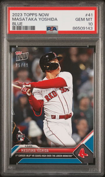 2023 TOPPS MASATAKA YOSHIDA NOW BLUE #41 PSA 10