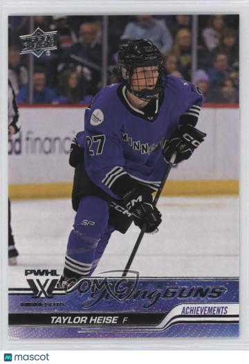 2024 Upper Deck PWHL 1st Edition - [Base] - Purple Taylor Heise #61 Purple Young Guns Rookie