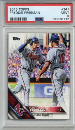 2016 TOPPS #241 FREDDIE FREEMAN BASEBALL CARD ATLANTA BRAVES PSA 9 POP 2
