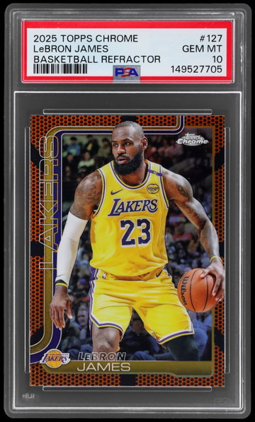 2025 Topps Chrome Lebron James Basketball Refractor PSA 10