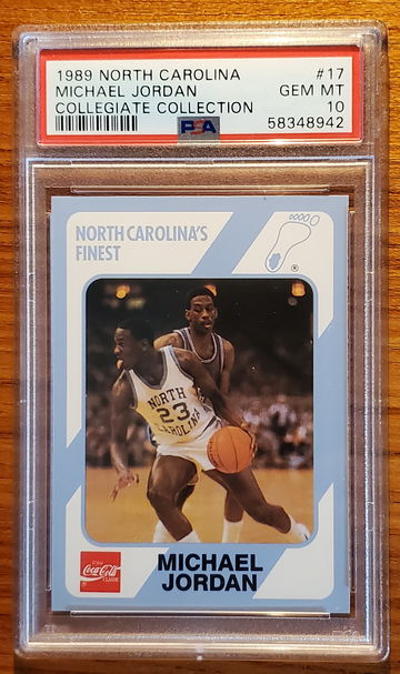 1989 north carolina Michael Jordan #17  psa 10 collegiate collection coca cola bulls 