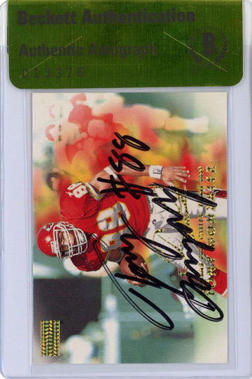 TONY GONZALEZ SIGNED 1998 #117 SKYBOX PREMIUM CARD ENCAPSULATED RARE BECKETT BAS