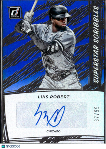 2022 Panini Donruss Superstar Scribbles Luis Robert #SUP-LR Blue /99