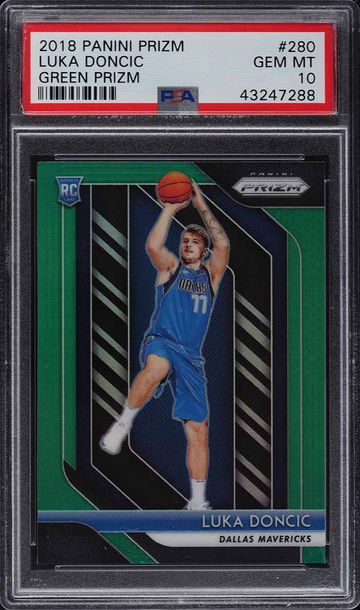 2018 Prizm Green LUKA DONCIC PSA 10