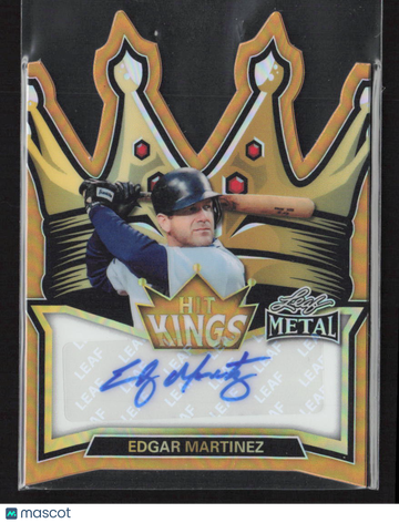 2026 Leaf Metal Hit Kings Edgar Martinez Auto HA-EM1 1/1 Mariners Baseball Card
