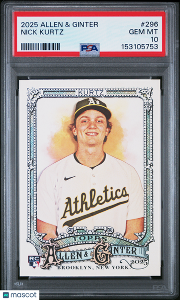 2025 Topps Allen & Ginter Nick Kurtz #296 PSA 10