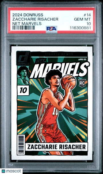2024 Panini Donruss Net Marvels Zaccharie Risacher #14 PSA 10