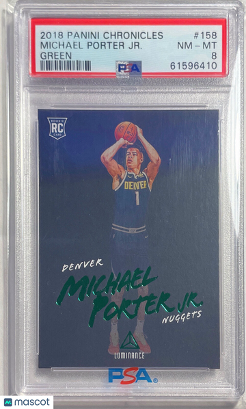 2018 Panini Chronicles Michael Porter JR. #158 Green PSA 8