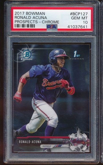 2017 Bowman Chrome Ronald Acuna Jr #BCP127 PSA 10 GEM MINT