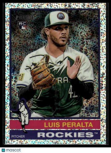 2025 Topps Heritage Luis Peralta #176 Chrome Silver Sparkle Refractor RC
