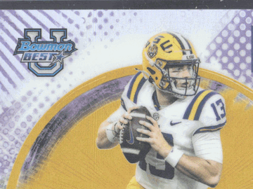 2025 Topps Bowman University Best Garrett Nussmeier #59 Gold Refractor /50